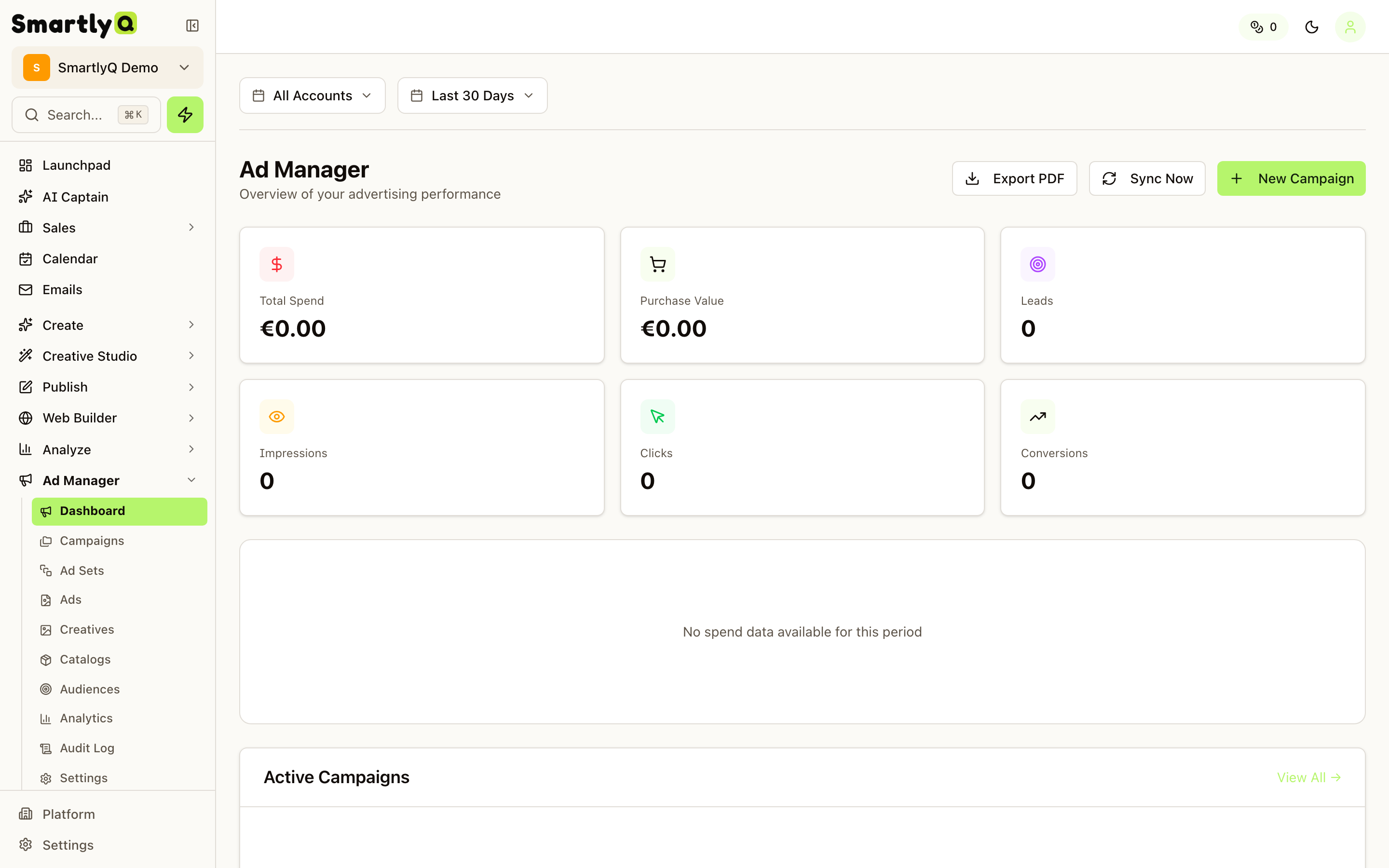Ad performance dashboard
