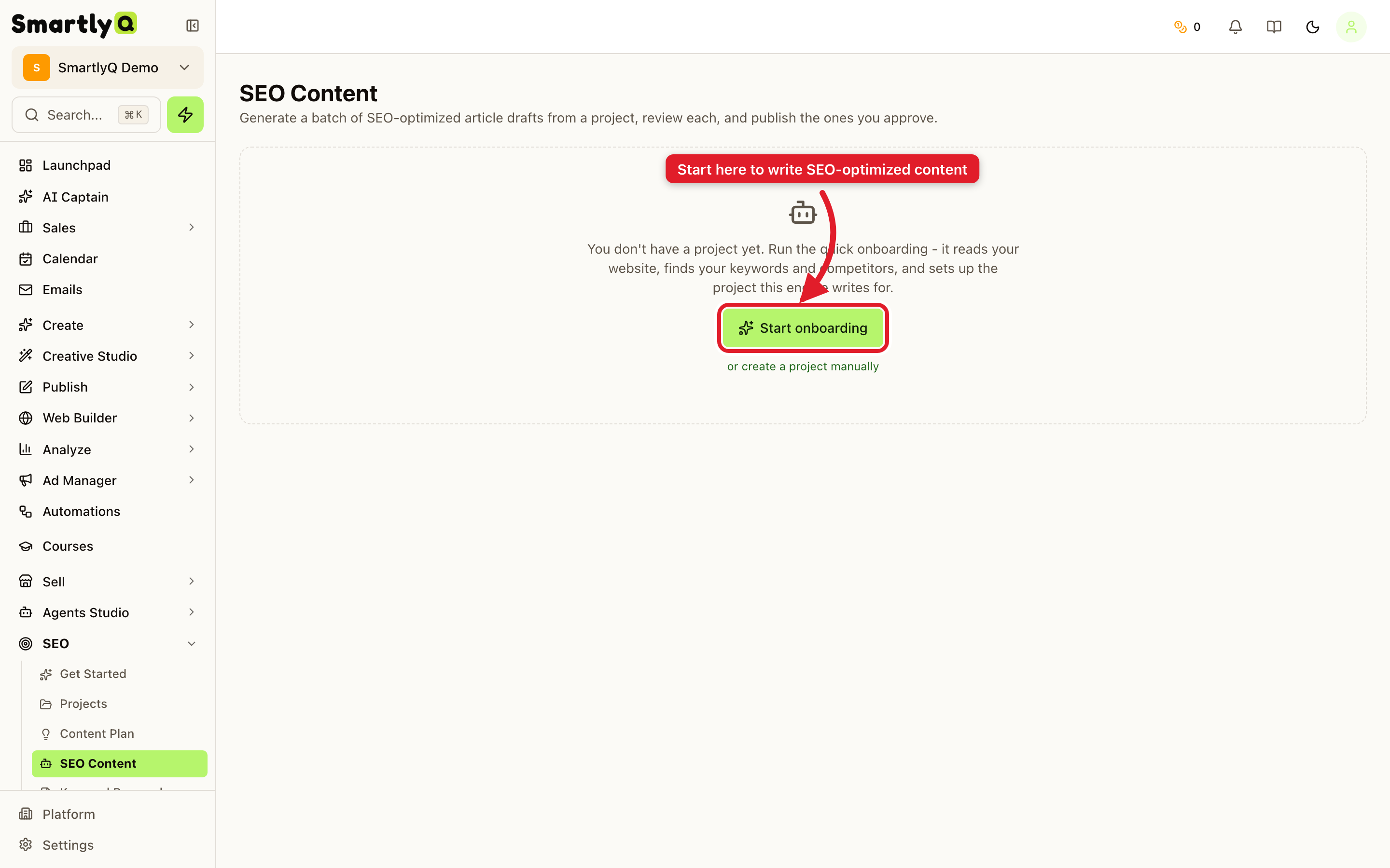 Getting started with the SEO Content optimizer